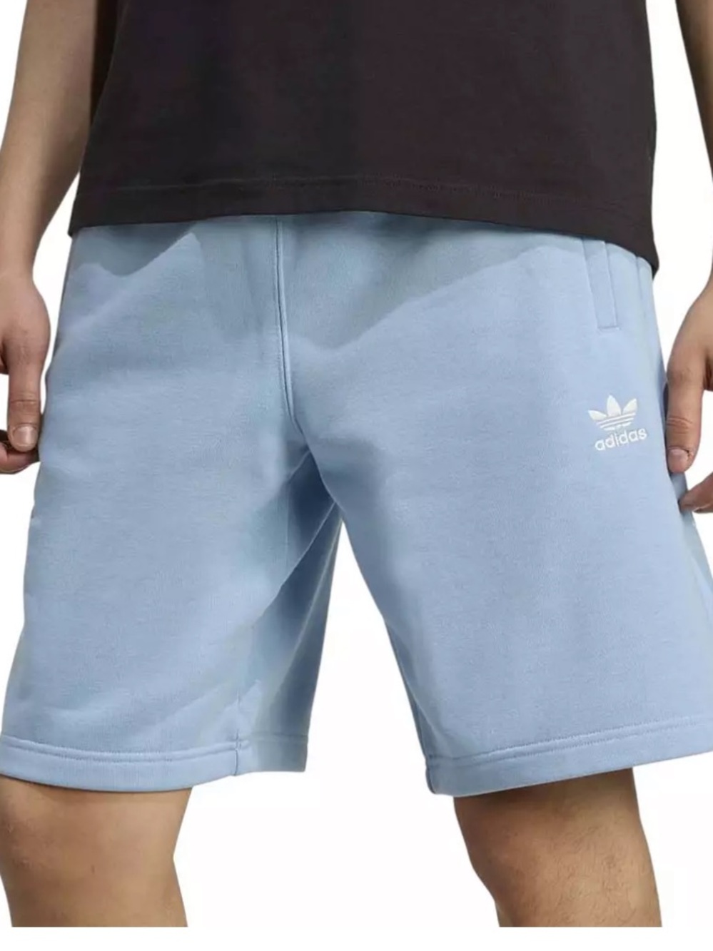 NEW MEN'S ADIDAS ORIGINALS ESSENTIALS TREFOIL SHORTS ~SIZE XL #KE3388 SKY BLUE